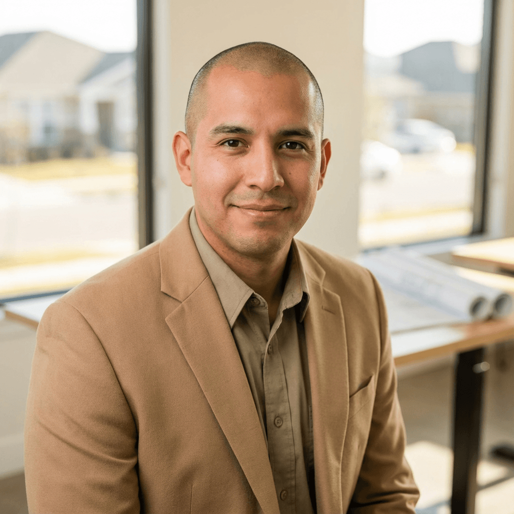 Zachary Barror, owner of Three Crosses Roofing, standing with arms crossed