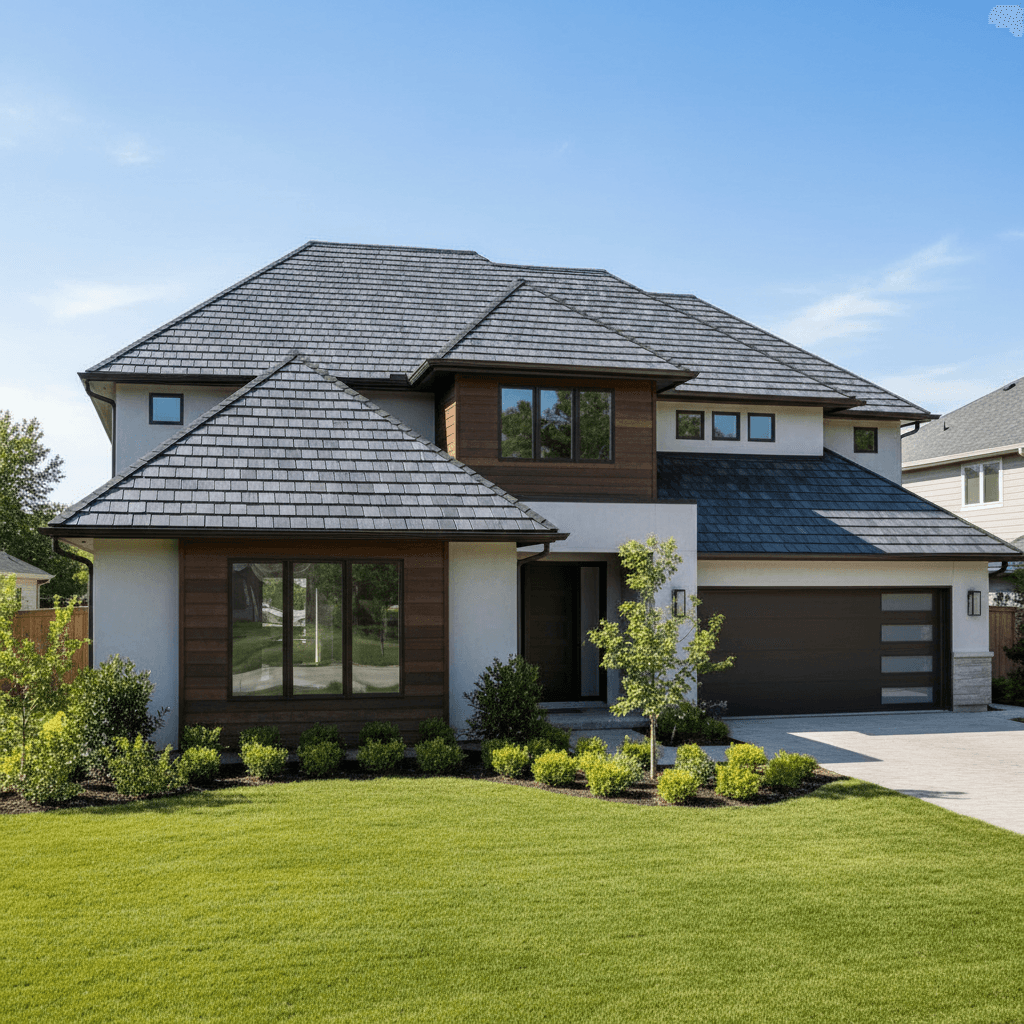 Finished architectural shingle roof